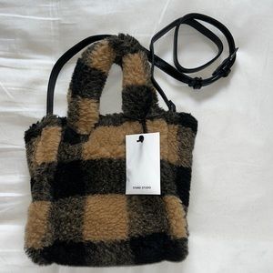 STAND STUDIO Lizzie Small Furry Hand/Shoulder Bag